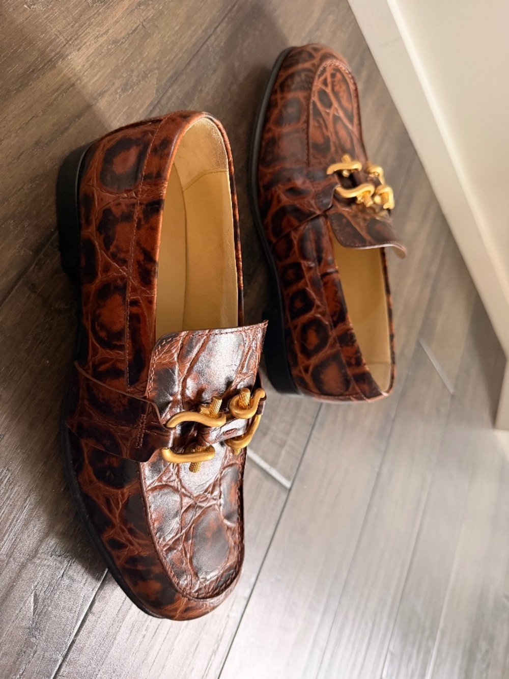 BOTTEGA VANETA Chic Mansuier Croc Bit Slip On Loafers Sz 38.5/39 NEW $1,450!! - Picture 4 of 4